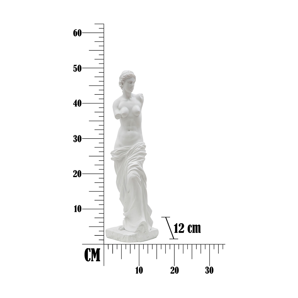 Greek Classic Tabletop Decorative Statue White Female Figure h49cm Mauro Ferretti — 7