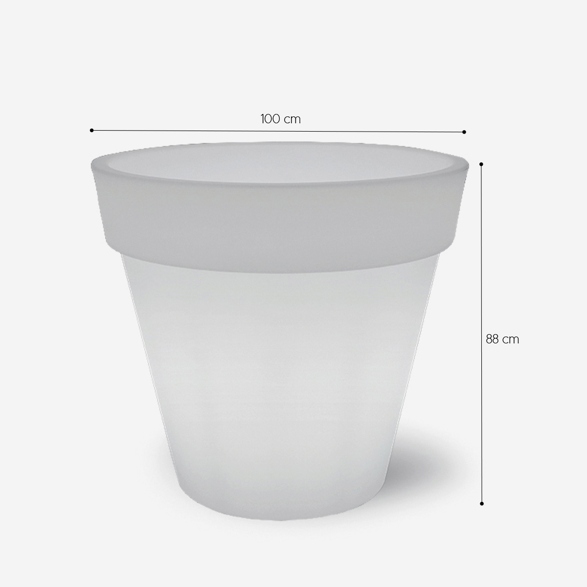 Aria 100 Outdoor Illuminated Planter in Polietilene with LED — 4