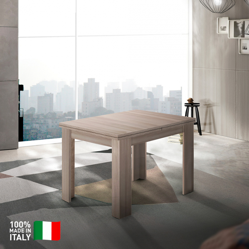 Jesi One Book Folding Extending Dining Table 90x90-180cm — 3