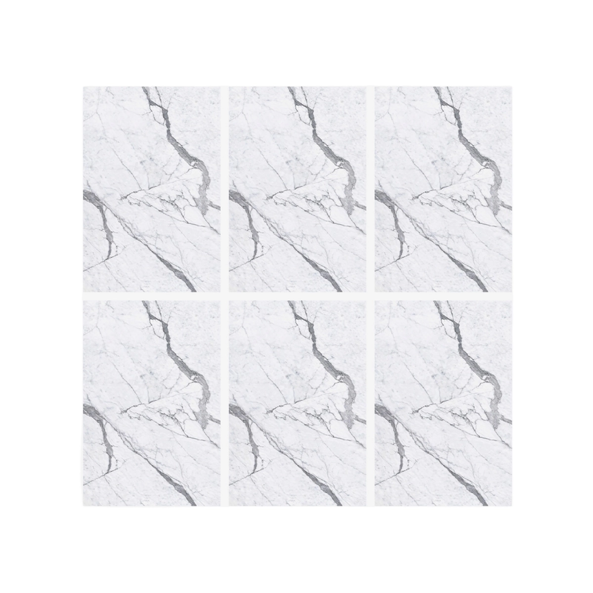 Marble Effect PVC Wall Panels UV Print 120x60 cm 6 Pcs Divina Home — 3