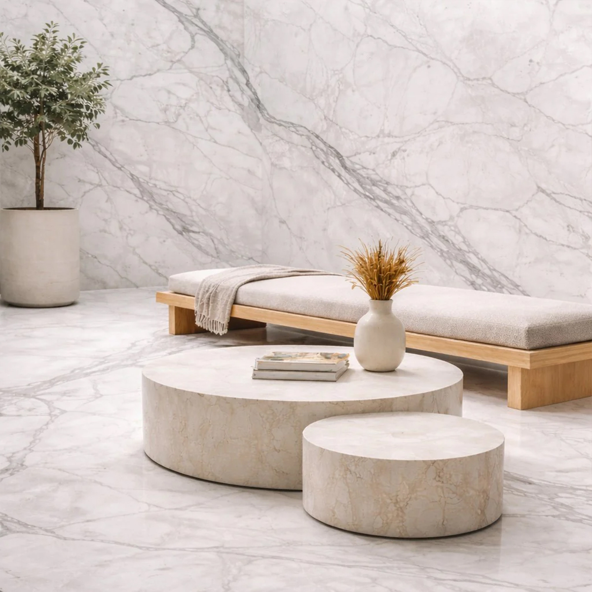 Marble Effect PVC Wall Panels UV Print 120x60 cm 6 Pcs Divina Home — 4