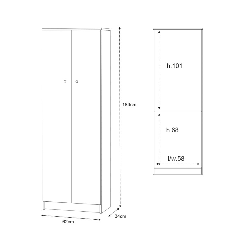 Mainz 2-Door Multipurpose Storage Cabinet 4 Shelves Sarmog — 4