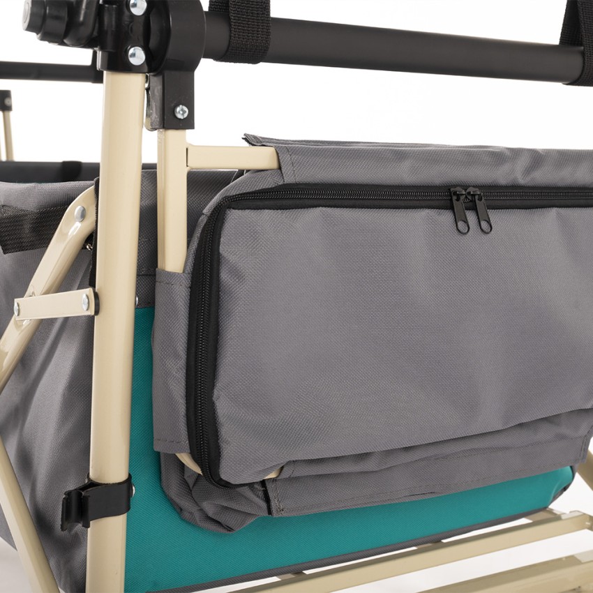 Carly Foldable Beach Trolley Cart with Canopy 4 Wheels 100kg — 8