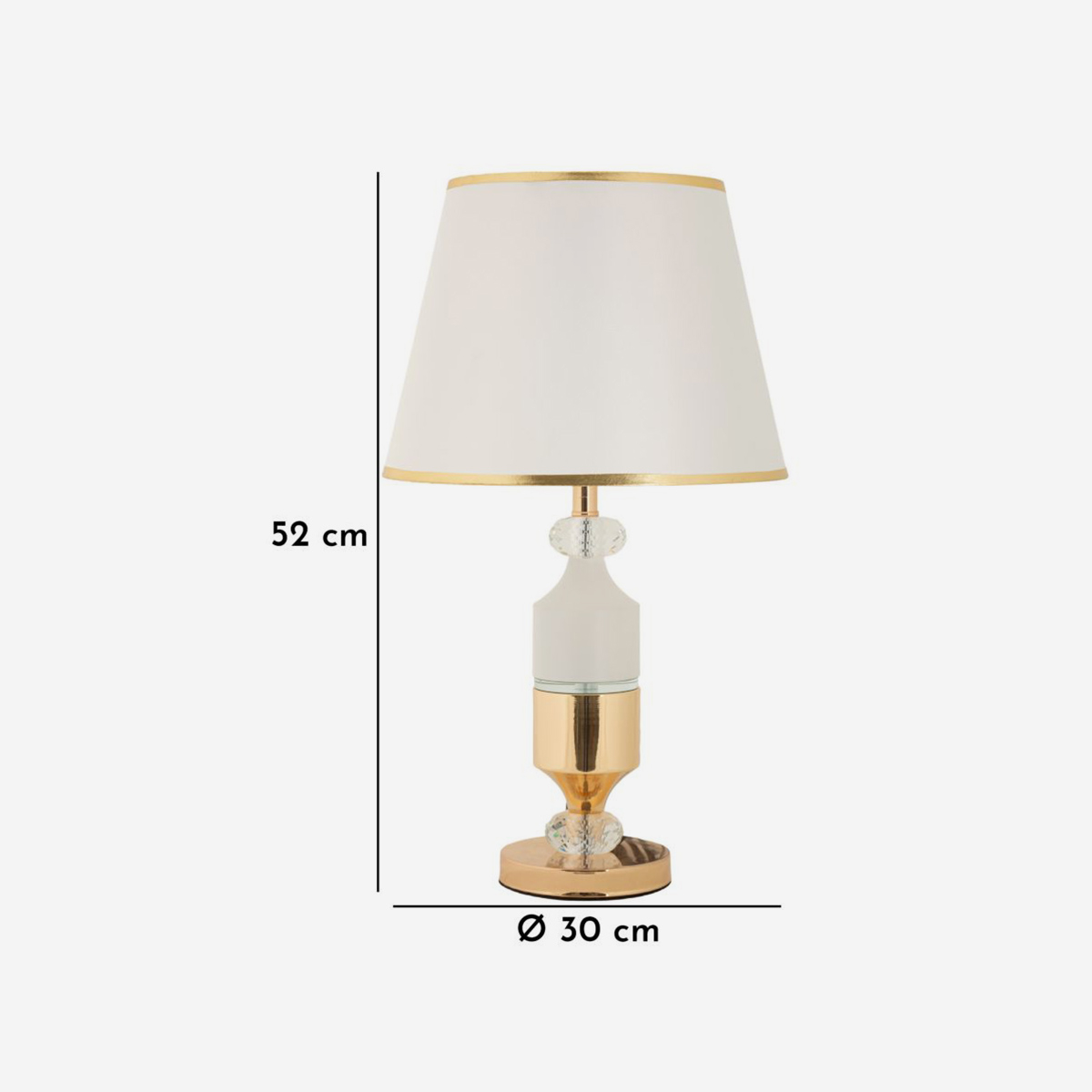 Gipsy Classic Table Lamp with Iron Base and Fabric Shade — 3