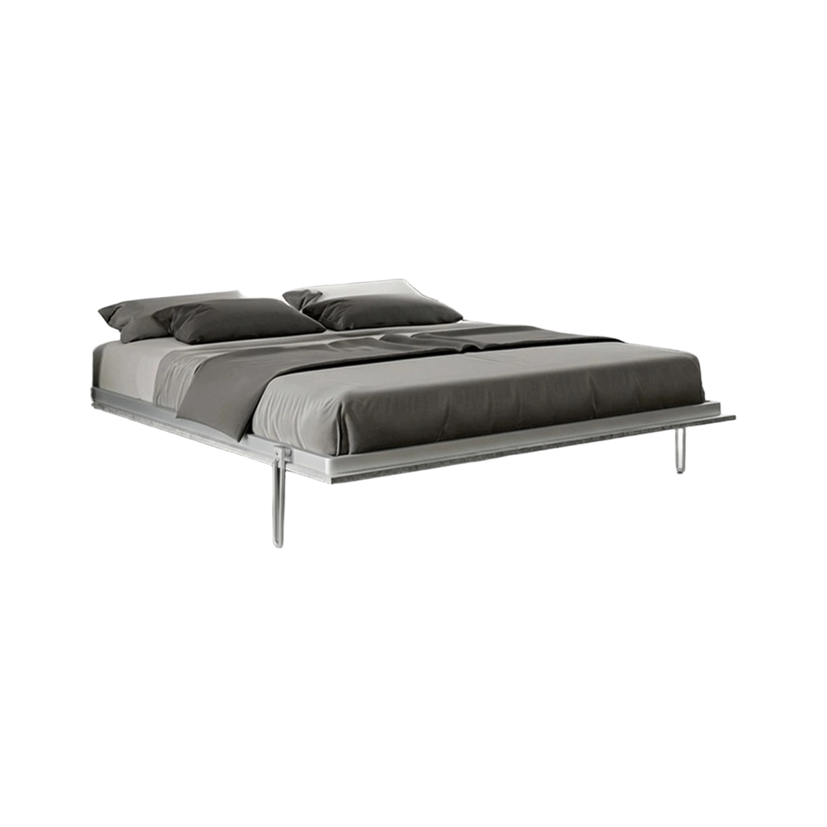 Vertical Double Murphy Bed 160x190 Kentaro Concrete Grey — 4