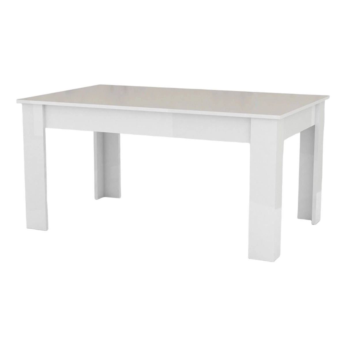 Jesi Light Extendable White Gloss Dining Table 140-190x90cm — 5