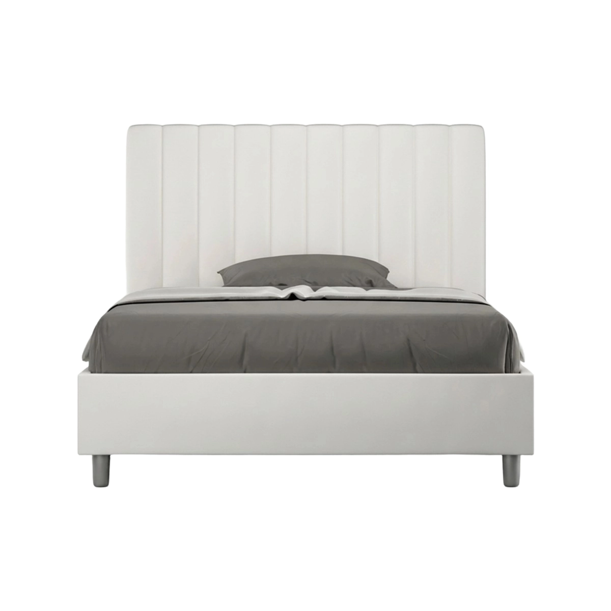 Agueda P1 Small Double Bed 120x200 Faux Leather with Storage — 1