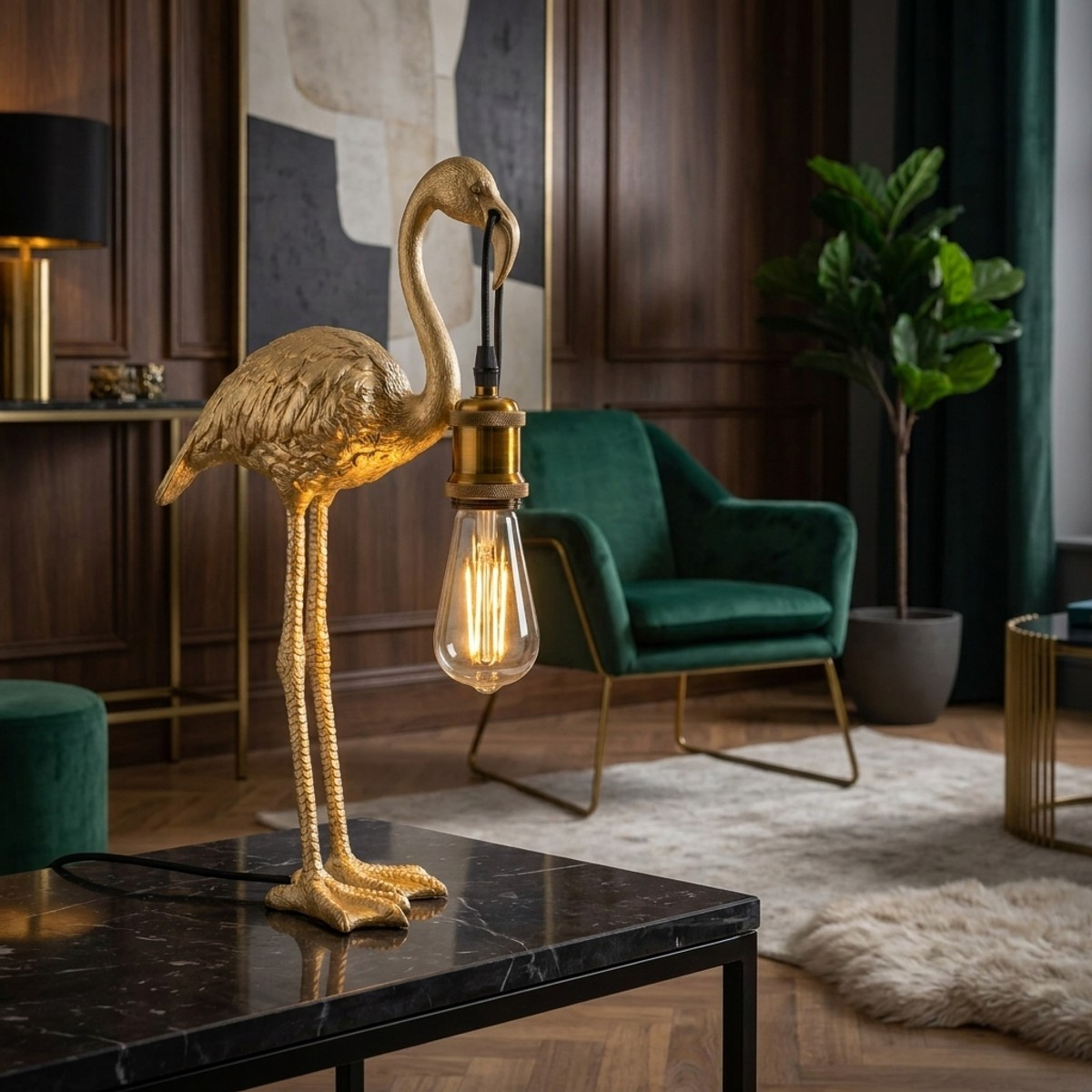 Flamingo Decorative Table Lamp in Resina — 2