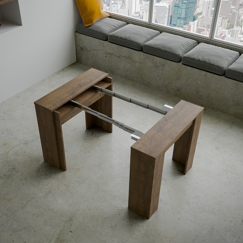 Extendable Console Table to Dining Table 90x48 to 308cm Basic Noix — 4