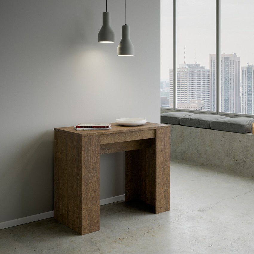Extendable Console Table to Dining Table 90x48 to 308cm Basic Noix — 3