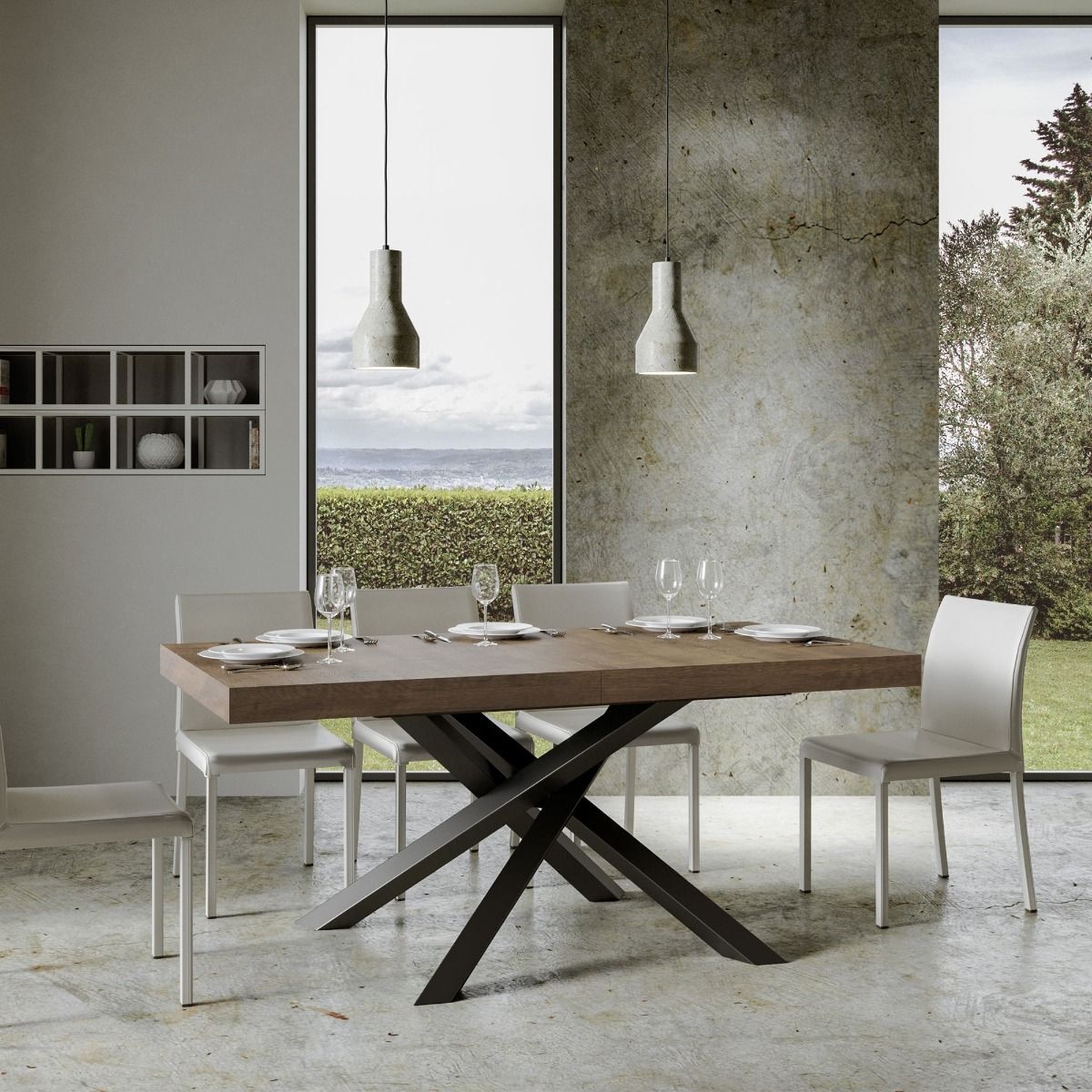 Modern urban extendable dining table for 18 seats 90x160-420 cm Volantis — 2