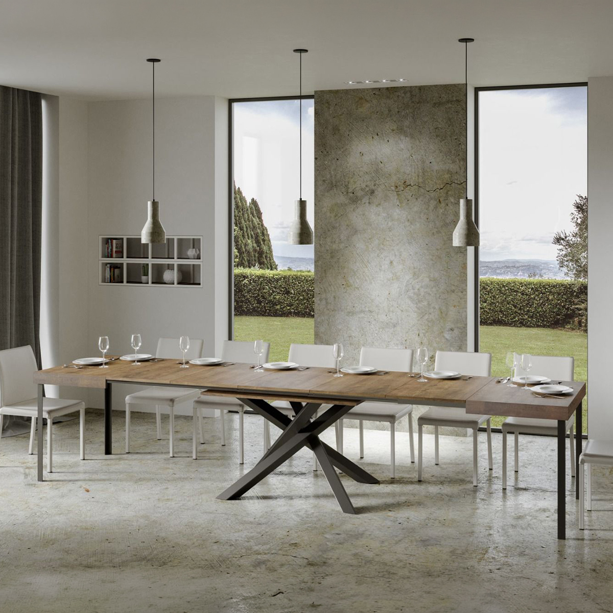 Modern urban extendable dining table for 18 seats 90x160-420 cm Volantis — 4
