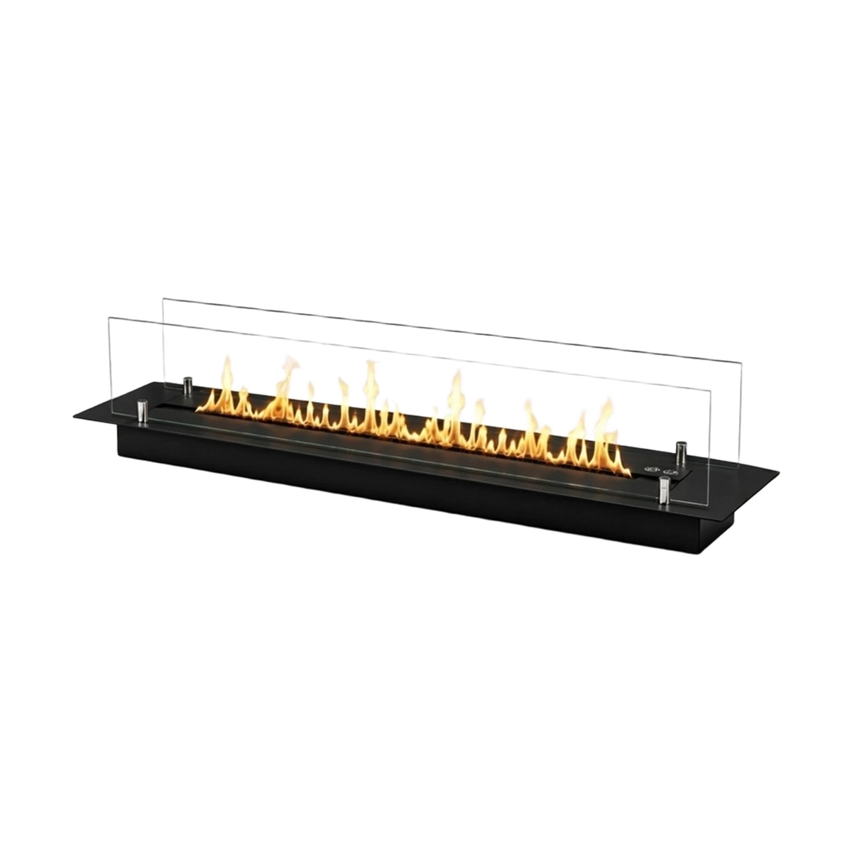 Divina Fire DF900VBLACK 90 cm Recessed Bioethanol Burner — 1