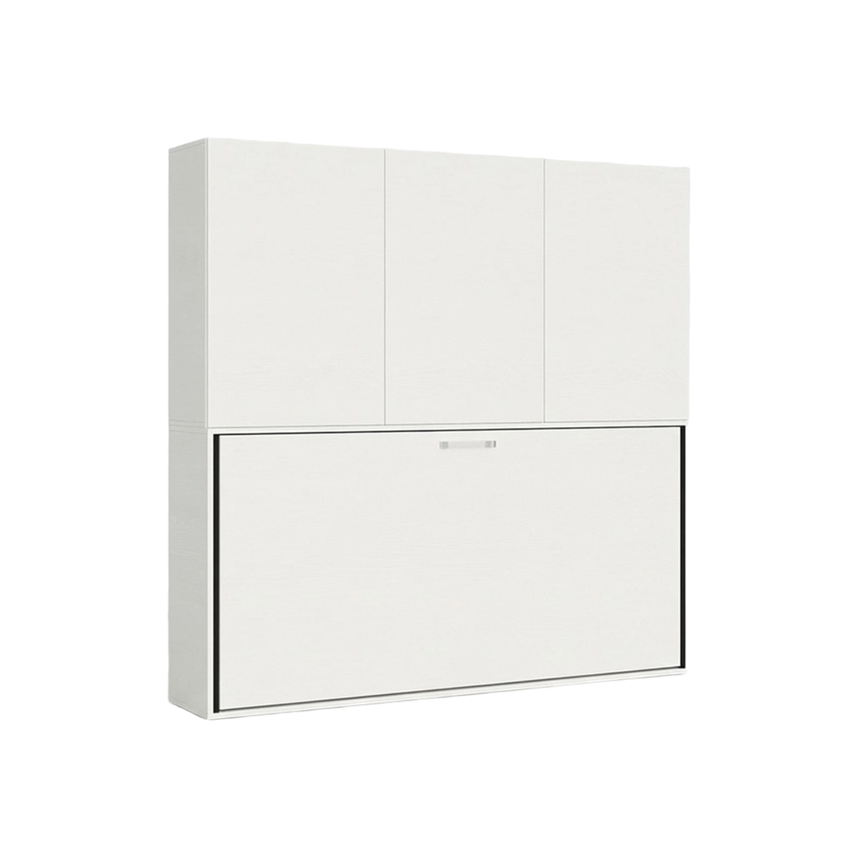 Itamoby Kando D Horizontal Murphy Bed with Storage Cabinets White — 7