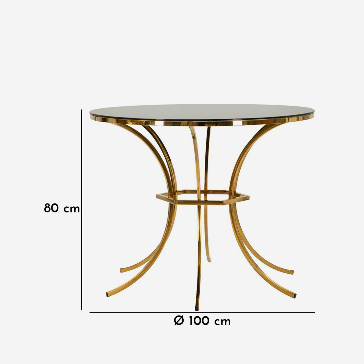 Shanty Round Dining Table in Glass and Metallo Mauro Ferretti — 5