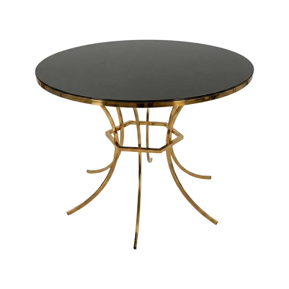 Shanty Round Dining Table in Glass and Metallo Mauro Ferretti — 6