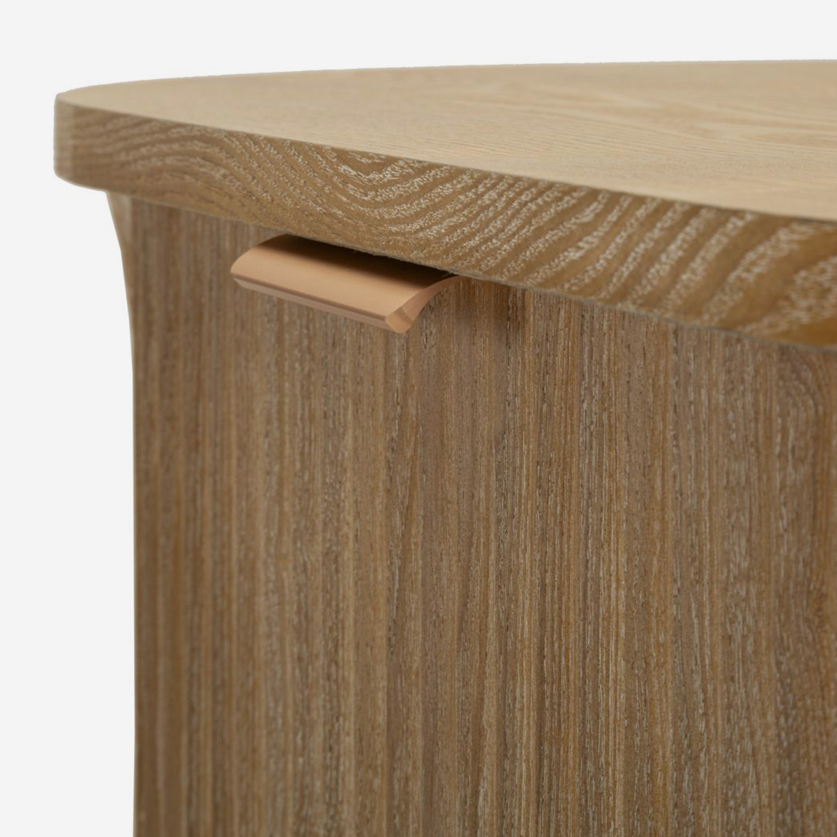 Goteborg 3-Drawer Dresser Curved Design in Legno Wood & Metal — 5