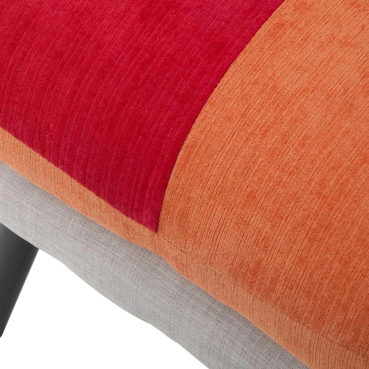 Patchwork Upholstered Armchair in Fabric and Wood Imperial New — 8