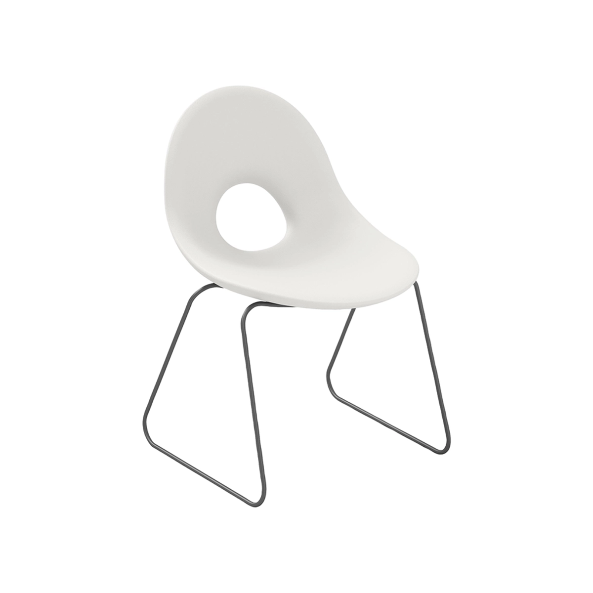 Set of 2 Candy Slitta Modern Indoor and Outdoor Polyethylene Chairs — 3