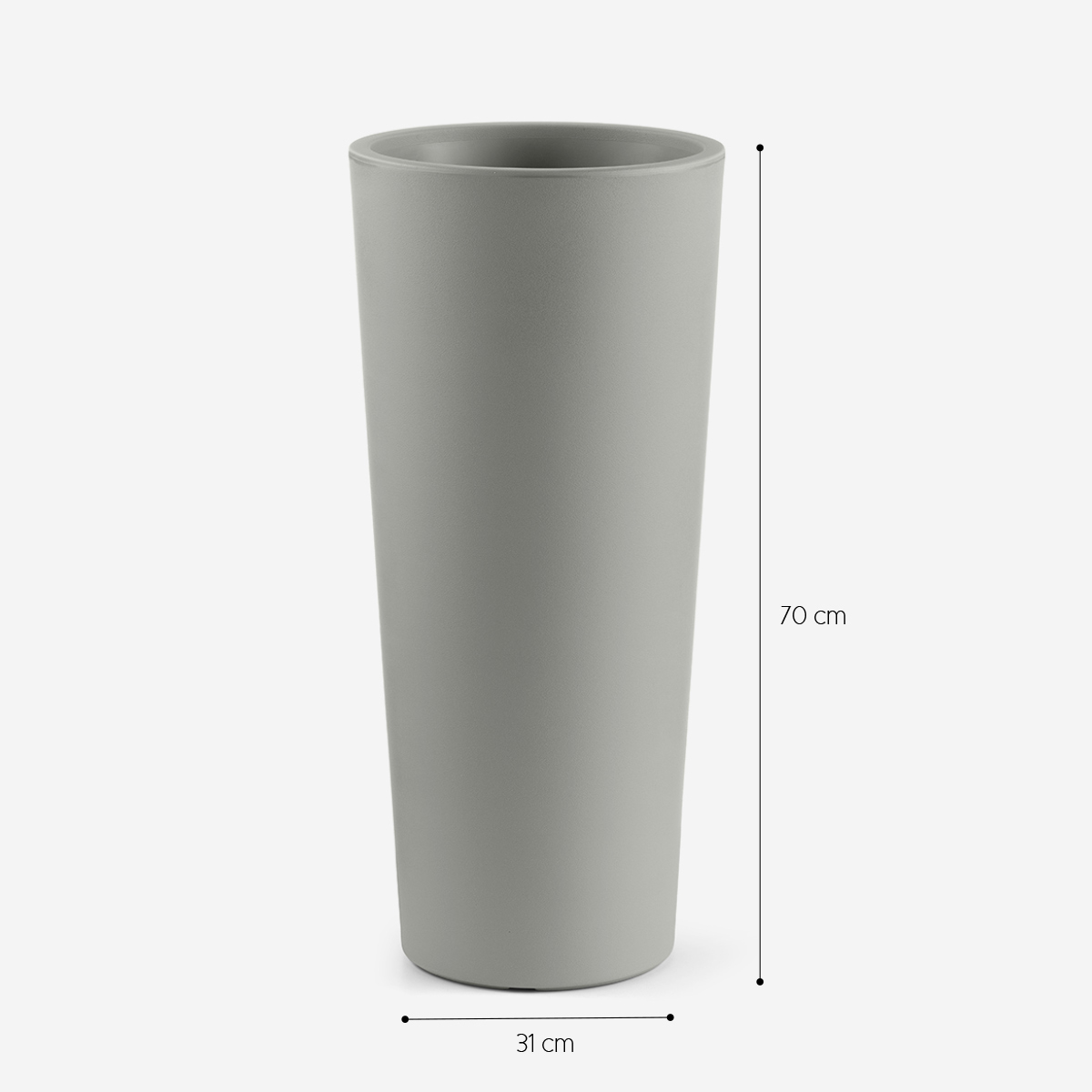 Tall outdoor garden planter in polyethylene LYXO Gaia 70 — 4