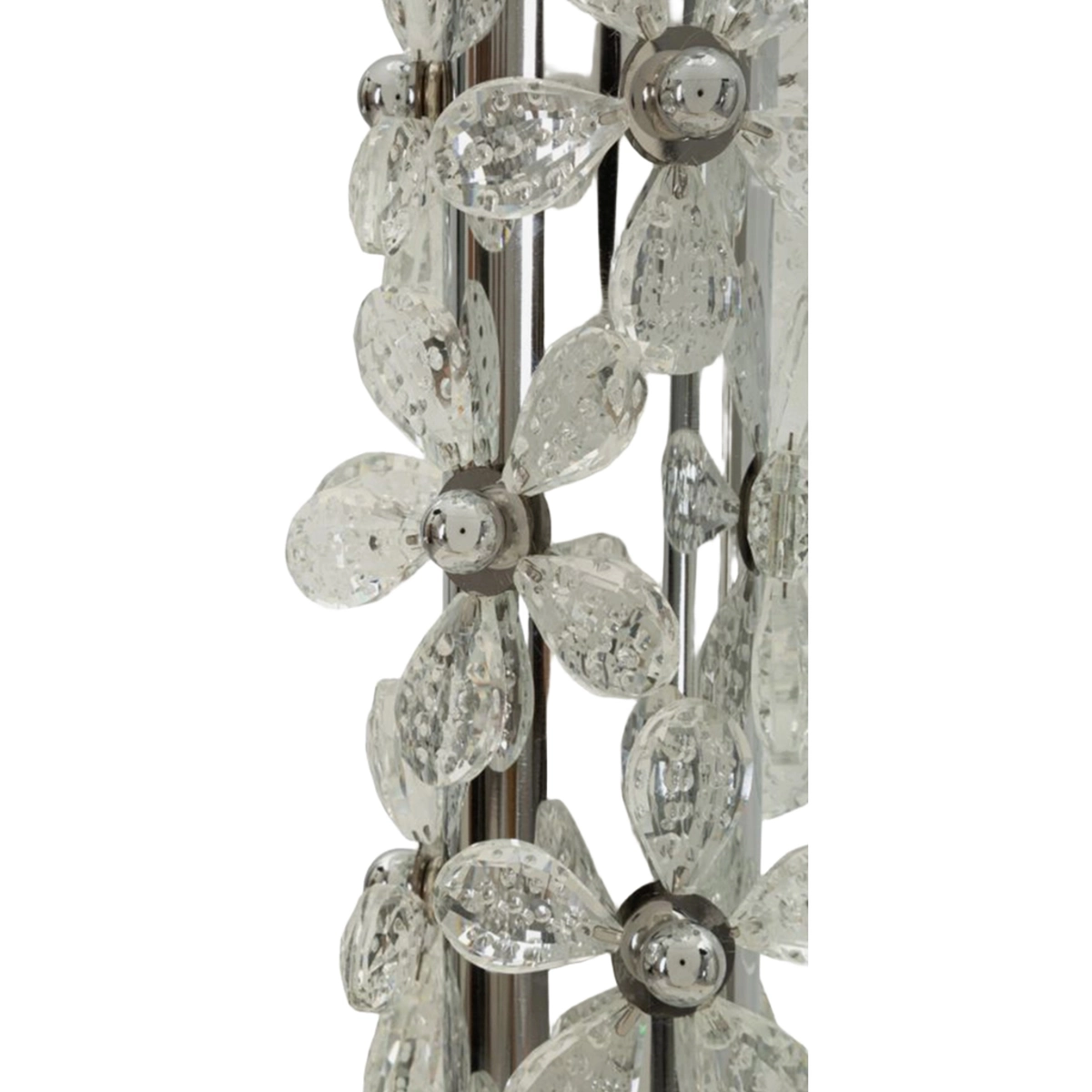 Flower Floor Lamp in Metal and Fabric with Glass Details — 6