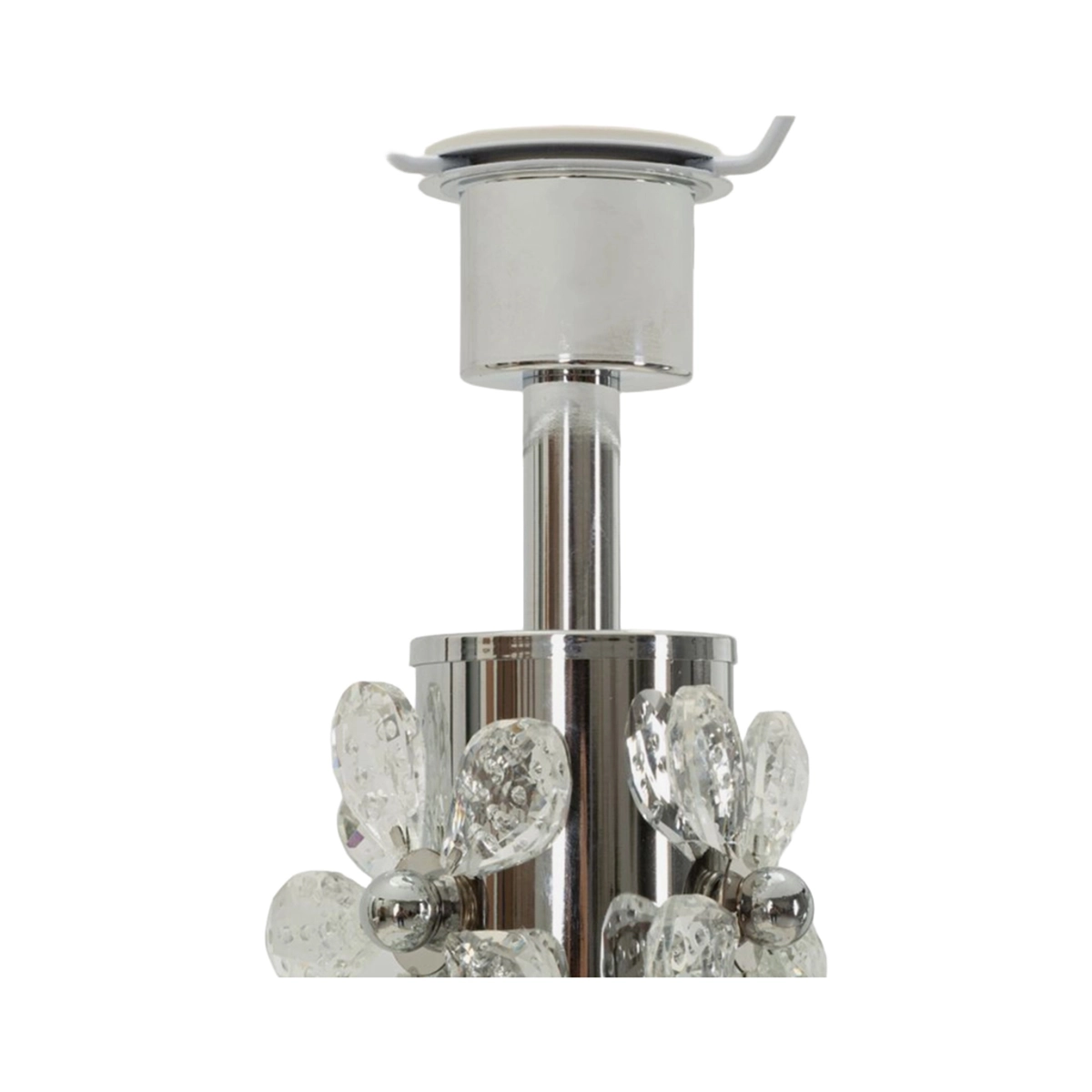 Flower Floor Lamp in Metal and Fabric with Glass Details — 4