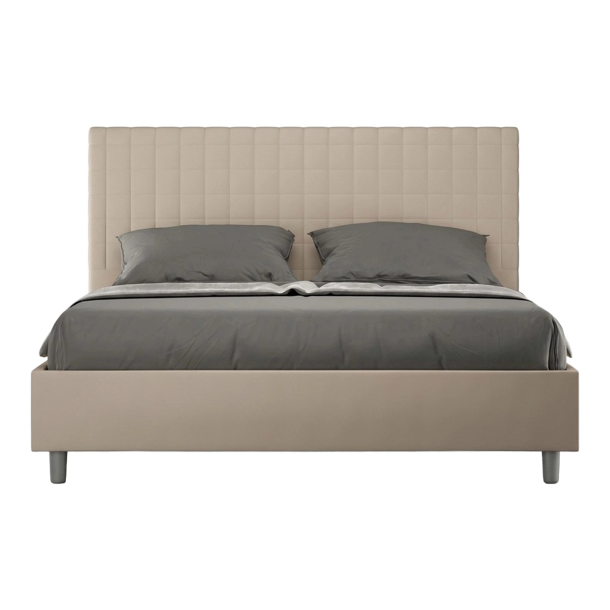 Double Storage Bed 160x200 Faux Leather Modern Sunny M1 — 1