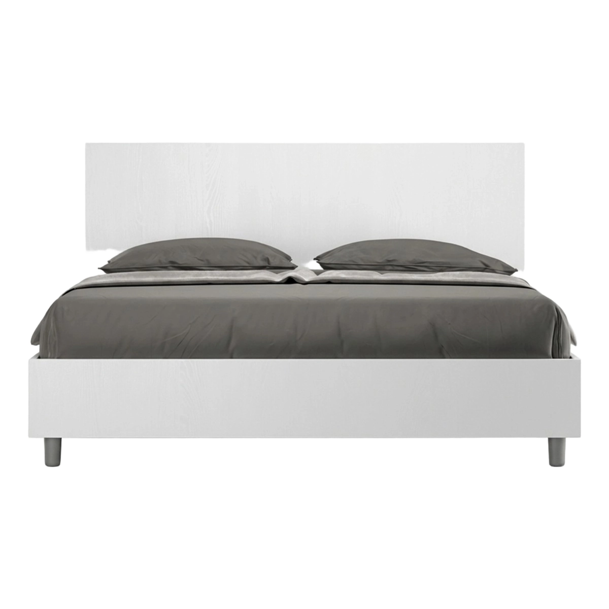 Double bed 160x190 white ash with high headboard New Egos — 1