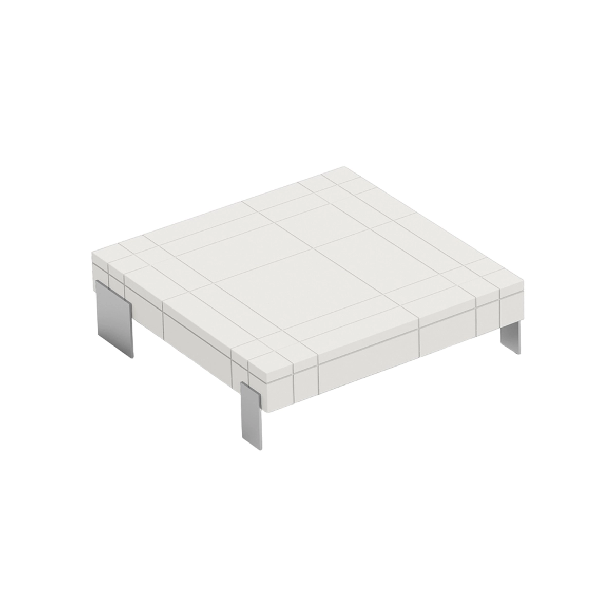 Rhor Modern Low Coffee Table in Polyethylene and Steel for Indoor and Outdoor — 1