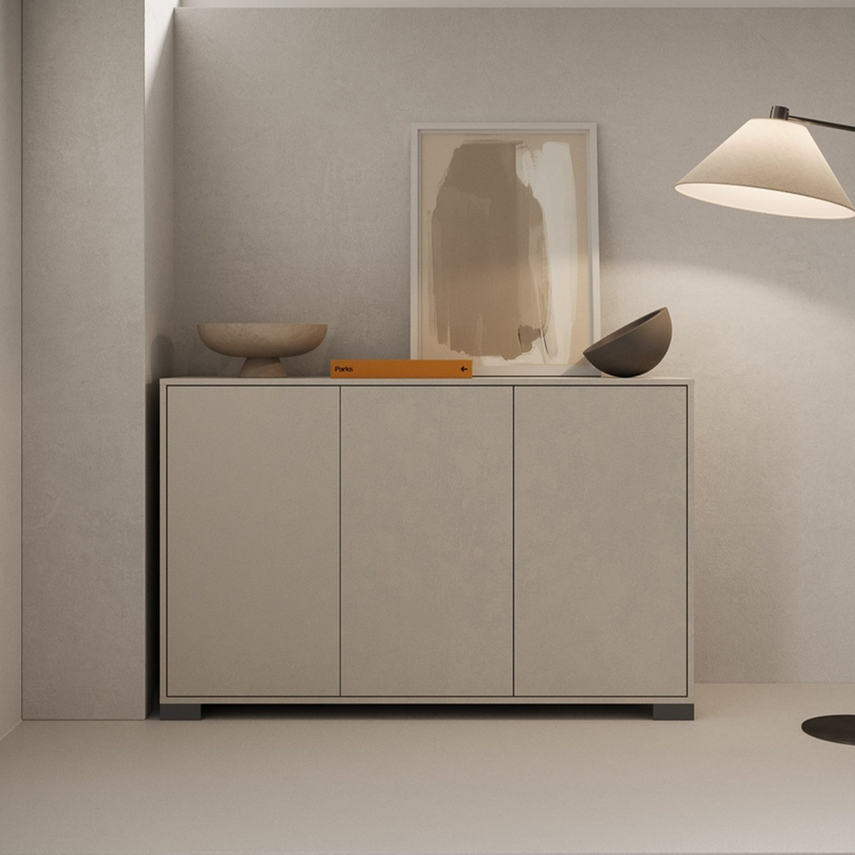 Modern 3-Door Sideboard for Living Room Kitchen 130x40x83 Lumina — 2