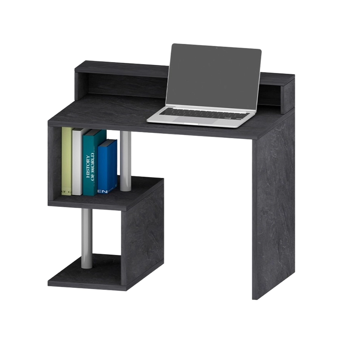 Space-saving desk with raised monitor shelf 100x50x92.5cm Esse 2 Plus — 5