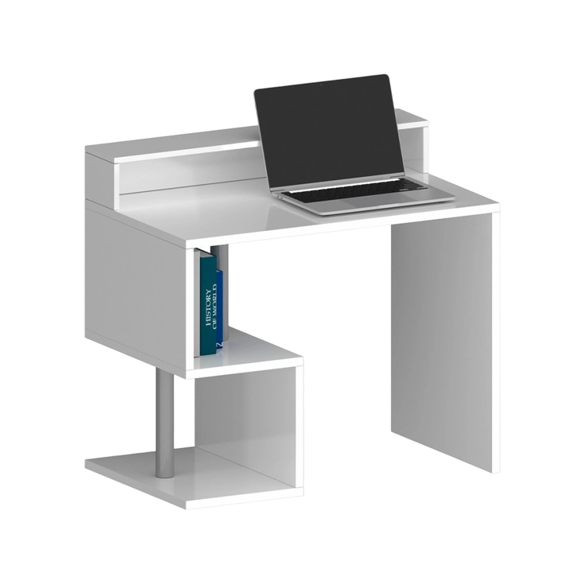 Space-saving desk with raised monitor shelf 100x50x92.5cm Esse 2 Plus — 4