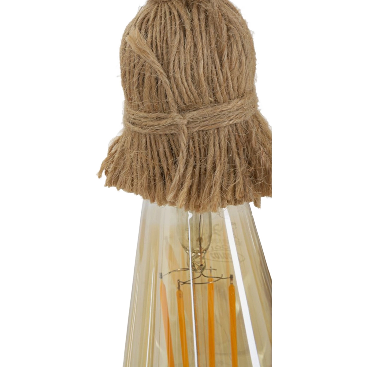 Mauro Ferretti Bamboo 6-Light Pendant Chandelier in Wood and Rope — 5