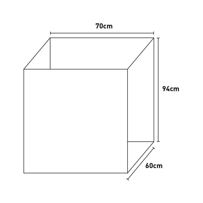 Outdoor Washing Machine Cabinet in PVC 70x60x94cm Onda Negrari 5012P — 3