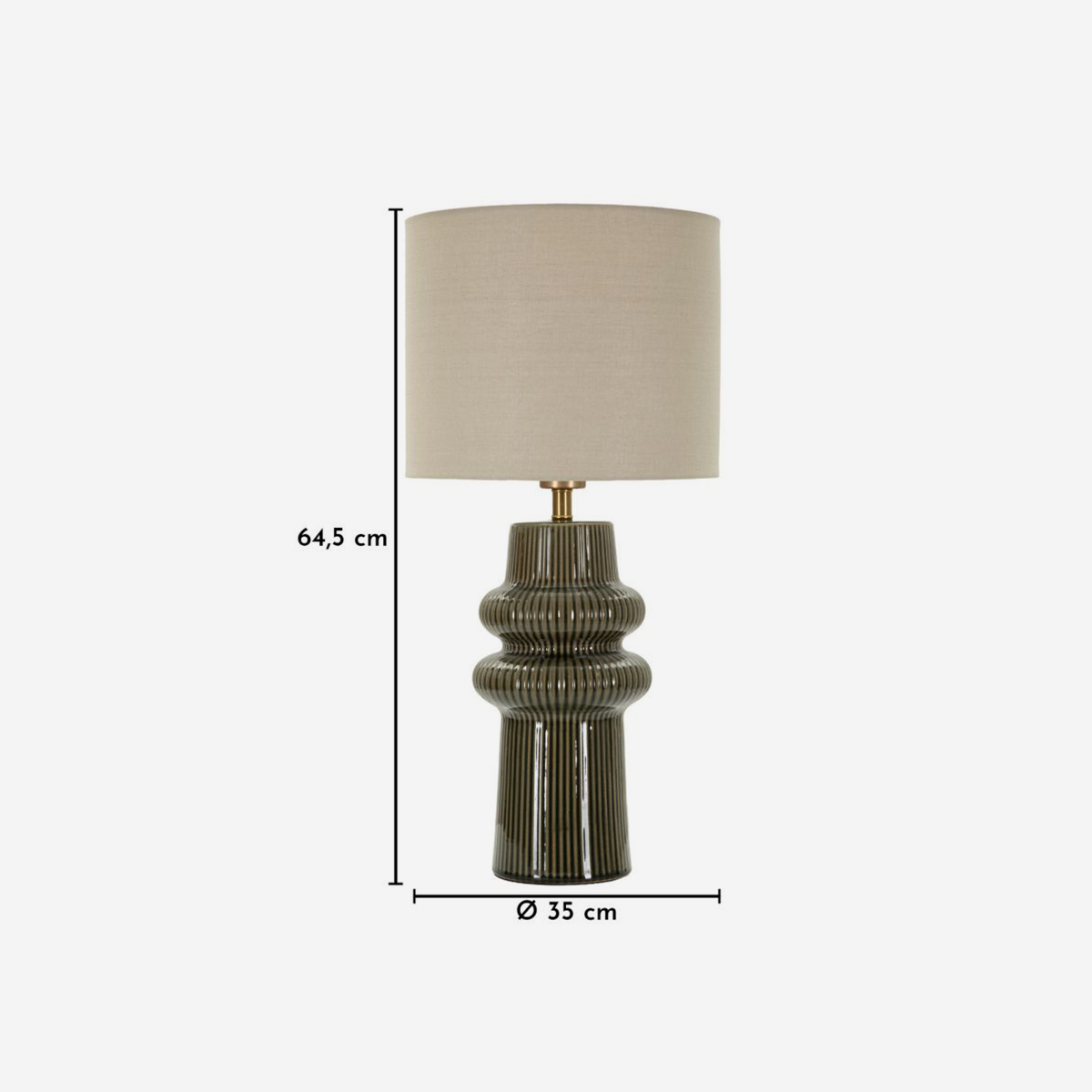 Harmony Table Lamp in Ceramica and Fabric by Mauro Ferretti — 5
