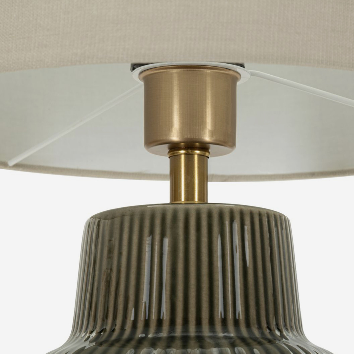 Harmony Table Lamp in Ceramica and Fabric by Mauro Ferretti — 3