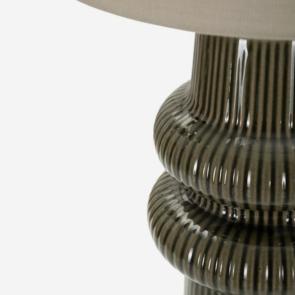 Harmony Table Lamp in Ceramica and Fabric by Mauro Ferretti — 4