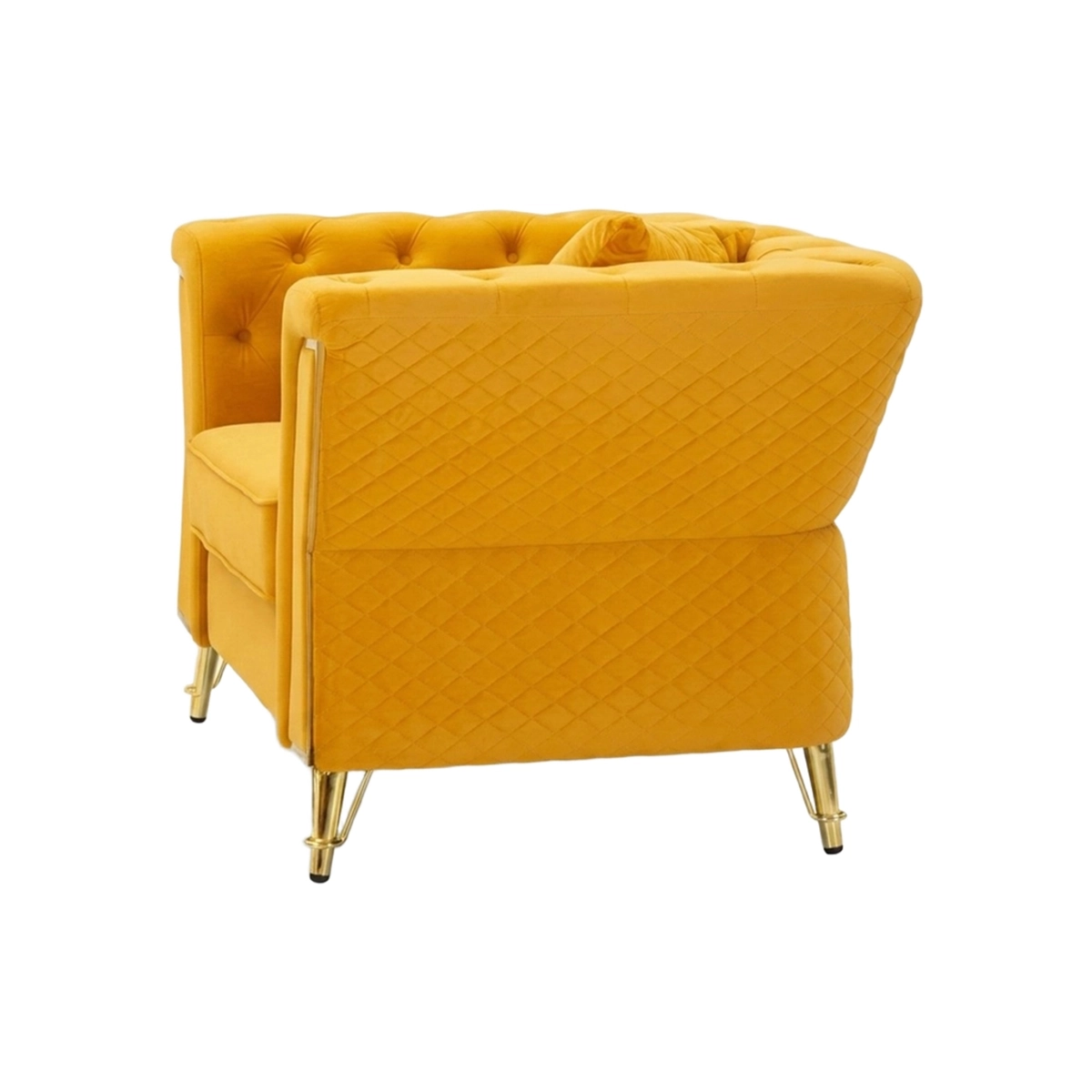 Emy Velvet Upholstered Armchair with Cushion Mauro Ferretti — 3