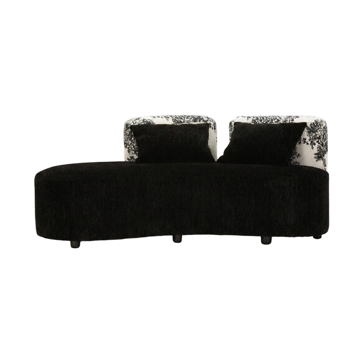 Upholstered Living Room Chaise Lounge Okinawa Monochrome Haven — 4