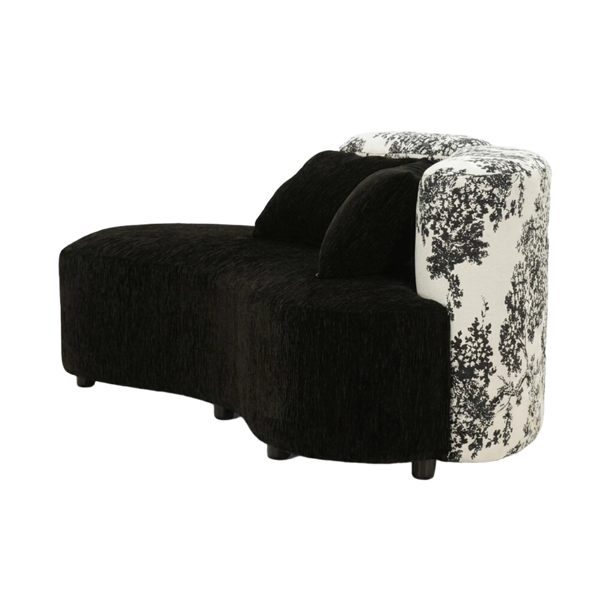 Upholstered Living Room Chaise Lounge Okinawa Monochrome Haven — 6