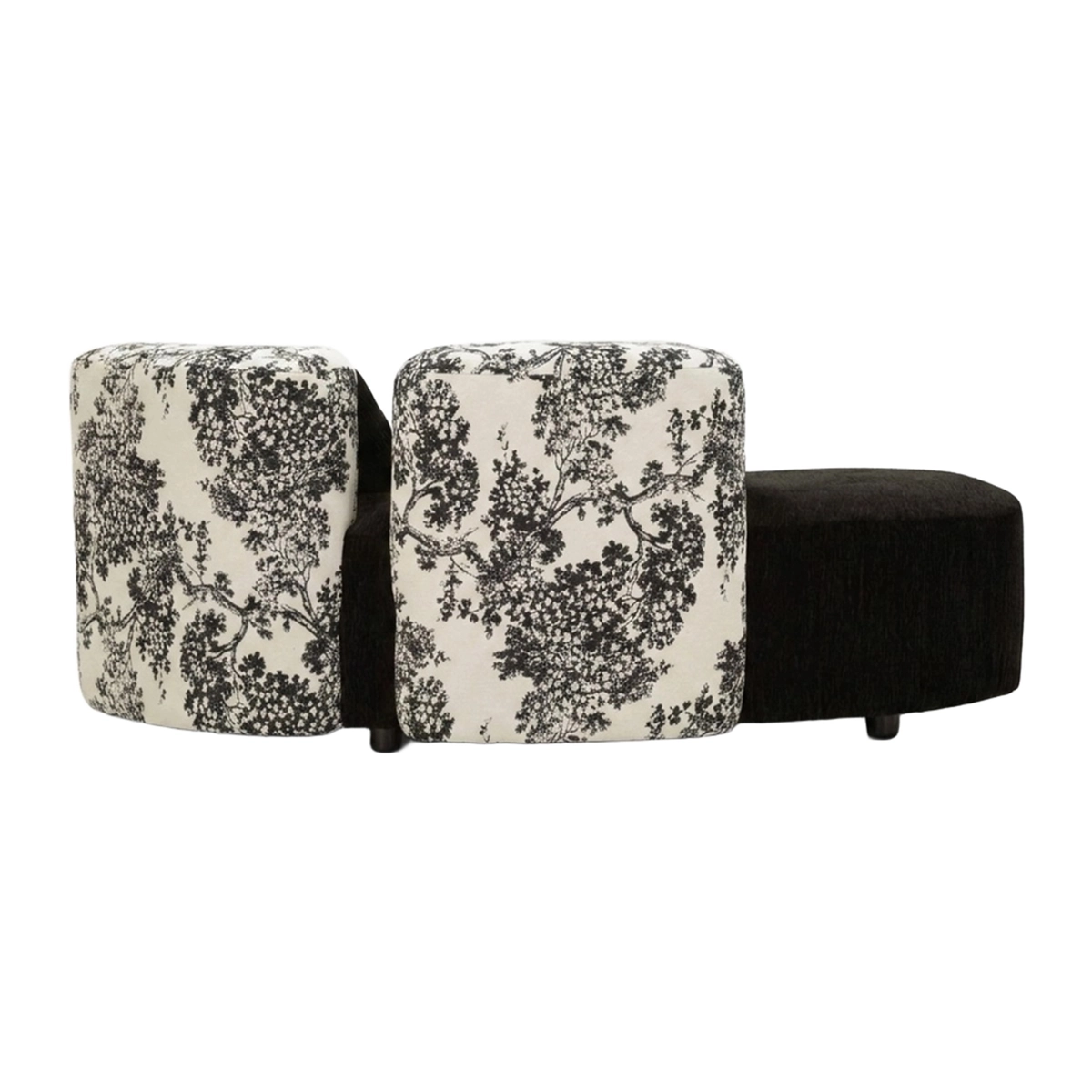 Upholstered Living Room Chaise Lounge Okinawa Monochrome Haven — 7