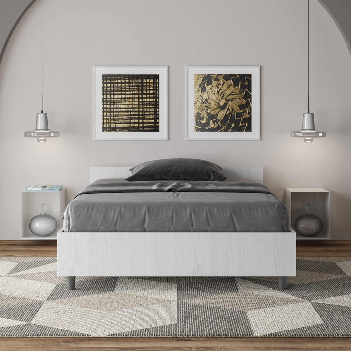 Nuamo Itamoby French Double Bed with Storage 120x190 cm — 4