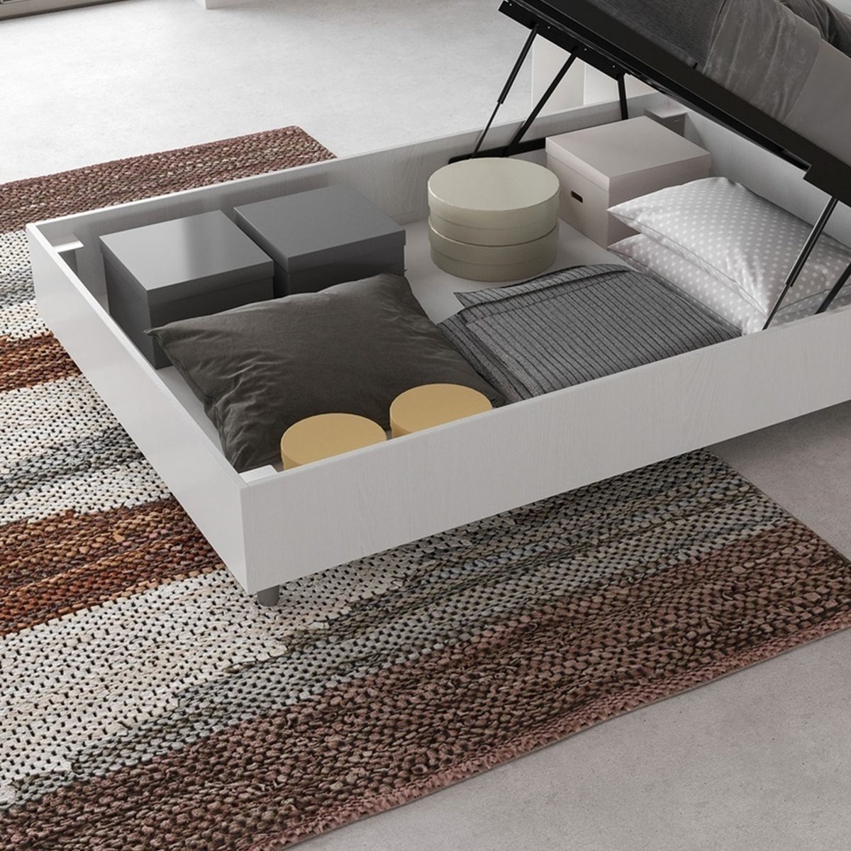 Nuamo Itamoby French Double Bed with Storage 120x190 cm — 3