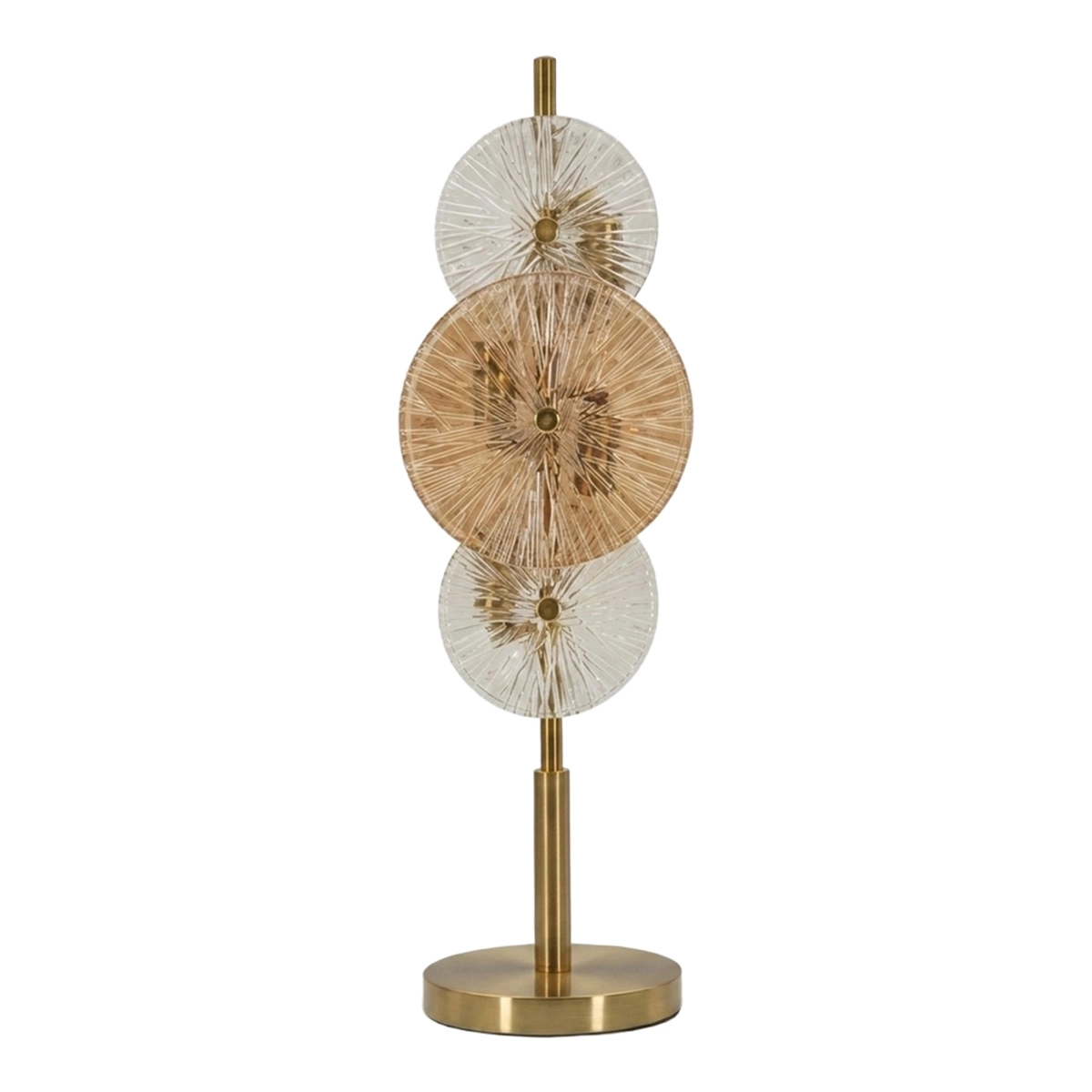 Osaka Modern Iron and Decorative Glass Table Lamp — 1
