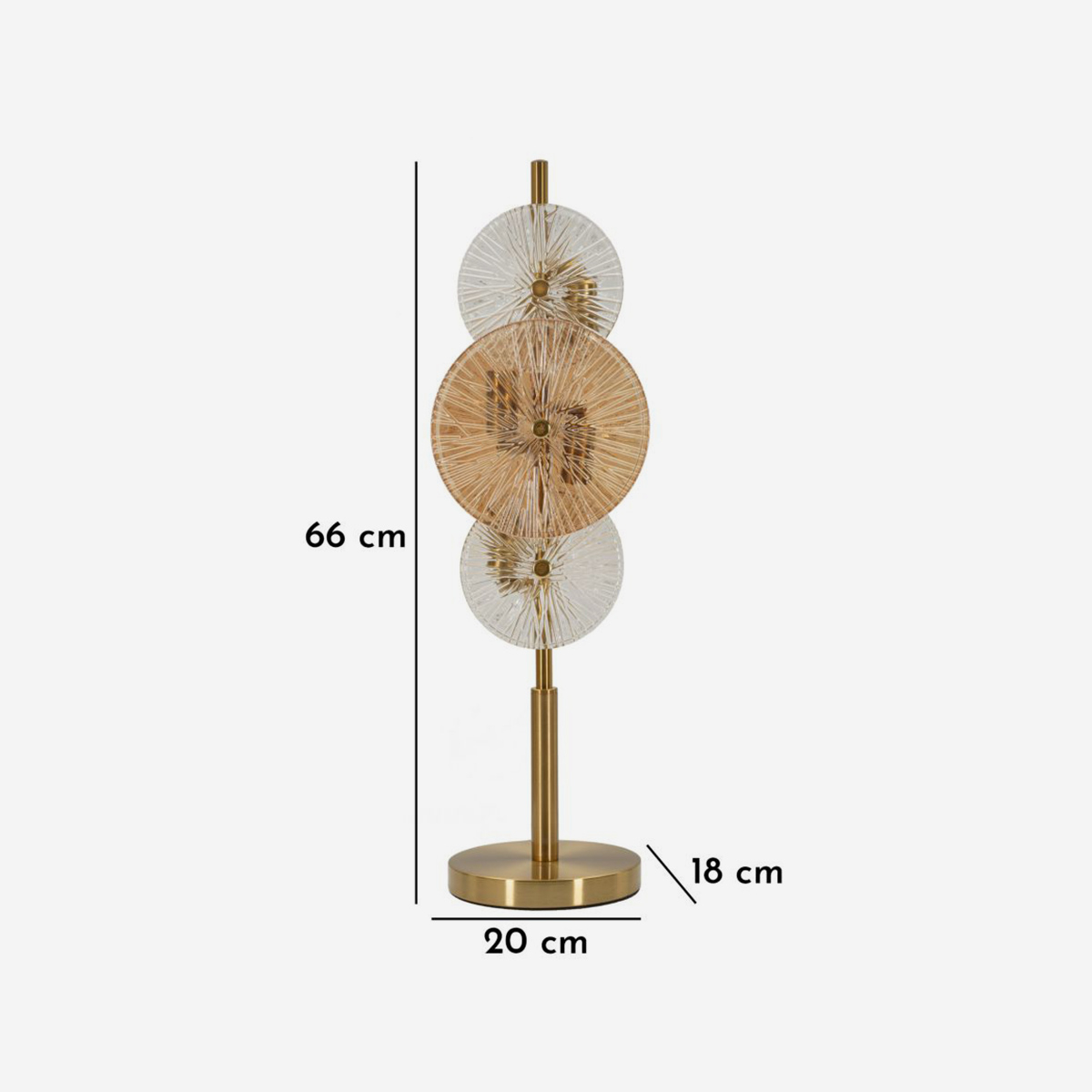 Osaka Modern Iron and Decorative Glass Table Lamp — 6