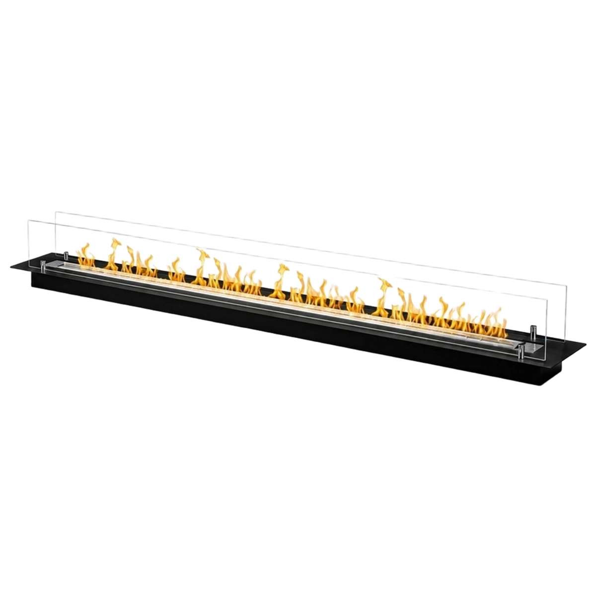 Built-in bioethanol burner 150 cm Divina Fire DF1500V with glass panels — 1