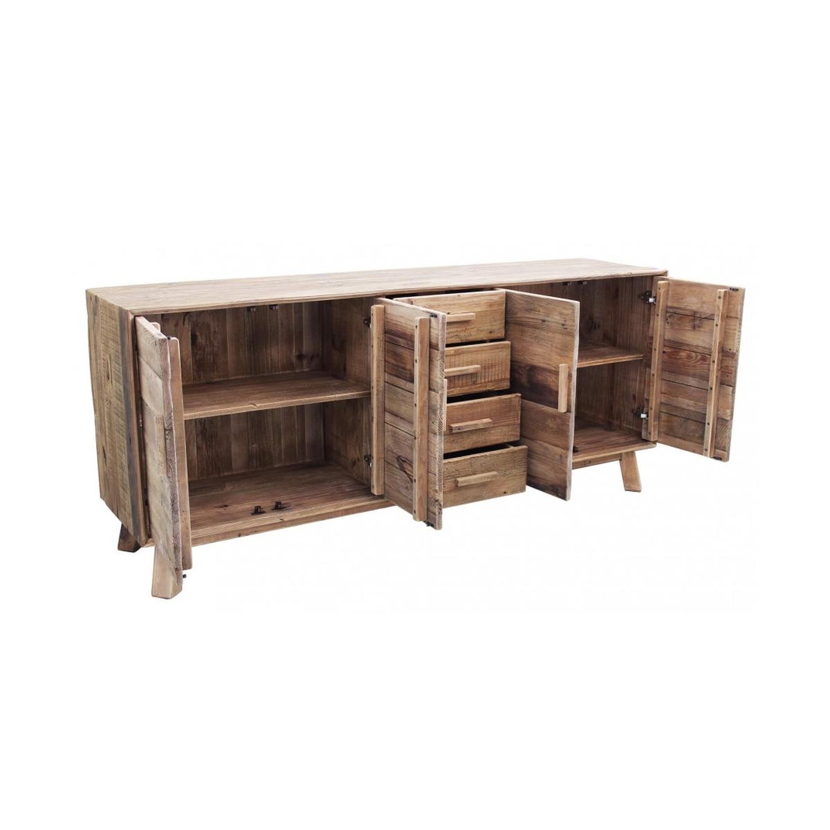 Heron Sideboard in Reclaimed Pine Wood with 4 Doors and 4 Drawers — 2