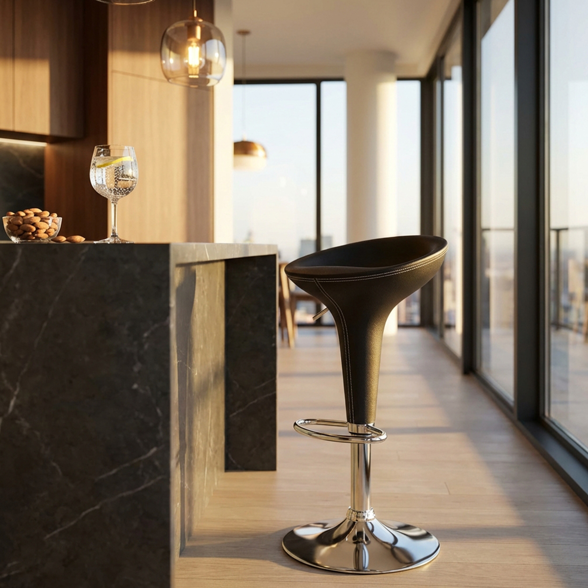 Modern Adjustable Bar and Kitchen Stool Jago Cosma — 2