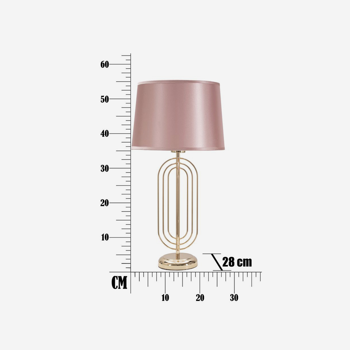 Mauro Ferretti Krista 55 Glam Table Lamp in Metal and Fabric — 3