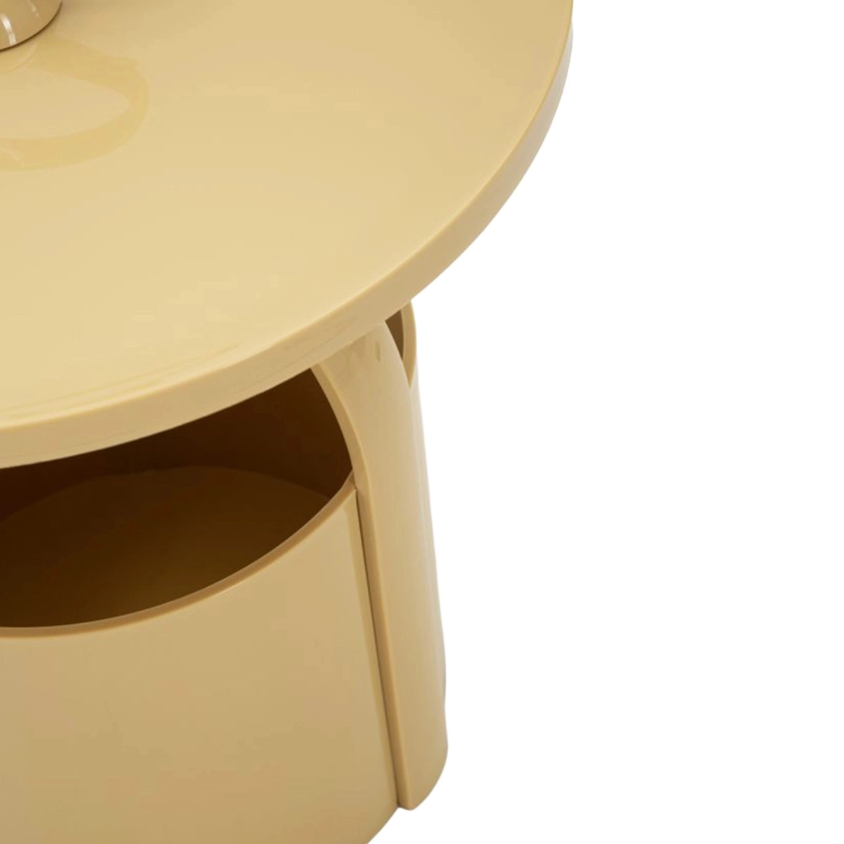 Iris Round Coffee Table with Magazine Rack — 4